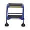 Vestil 18.5 H Steel Commercial Spring Loaded Rolling Ladder, 2 Steps LAD-2-B - alternate 3